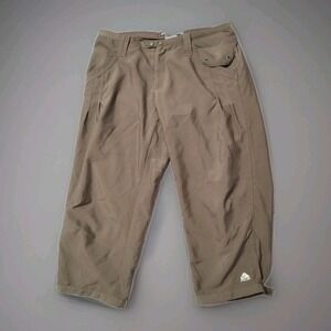 Nike ACG Capri Pants Womens 6 Taupe‎ Beige Mid Rise Cropped Outdoor Hiking
